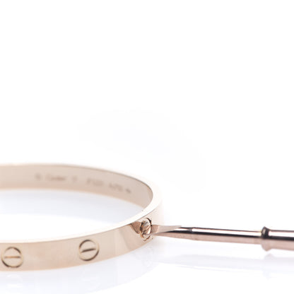 Cartier 18K Pink Gold LOVE Bracelet 17 5 of 6