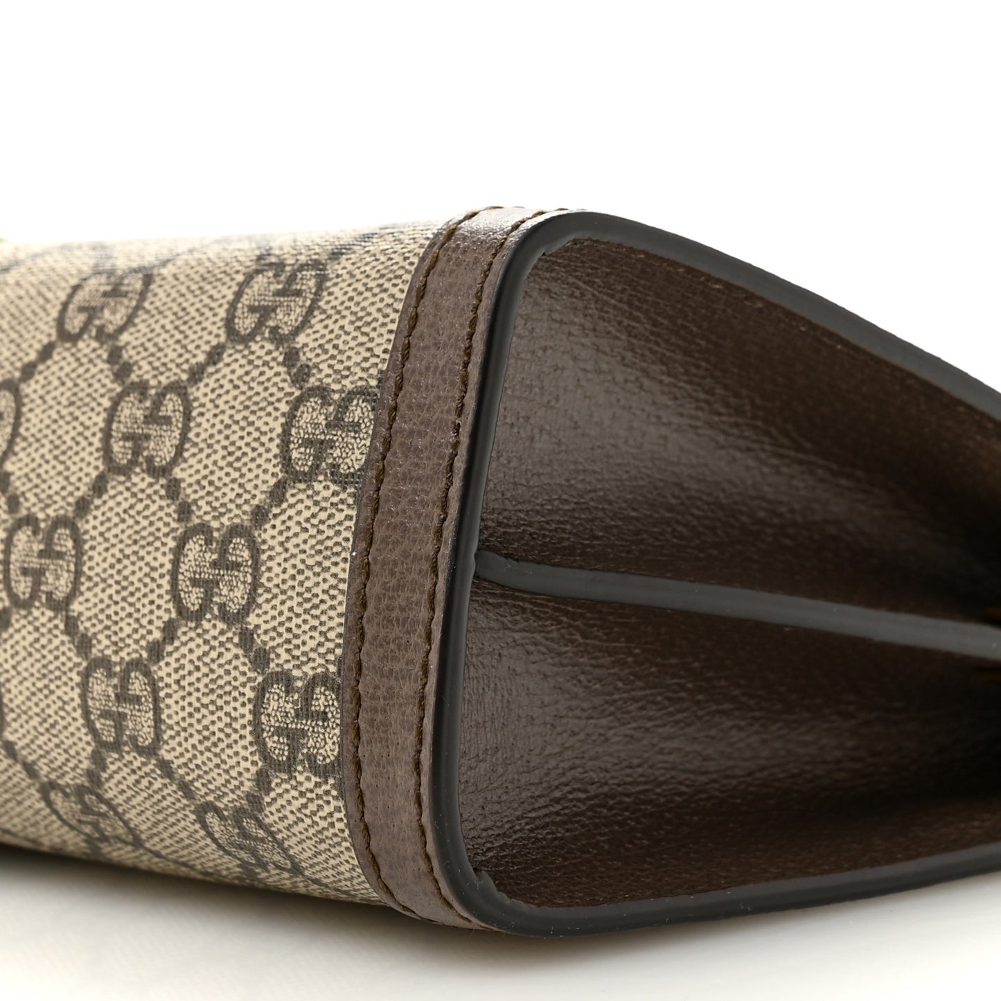 GG Supreme Monogram Web Small Ophidia Chain Shoulder Bag Brown