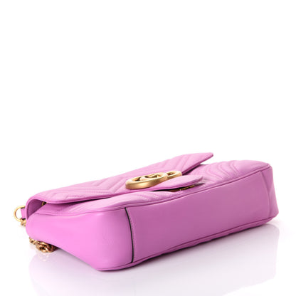 Gucci Calfskin Matelasse Medium GG Marmont Shoulder Bag Candy Mousse 3 of 9