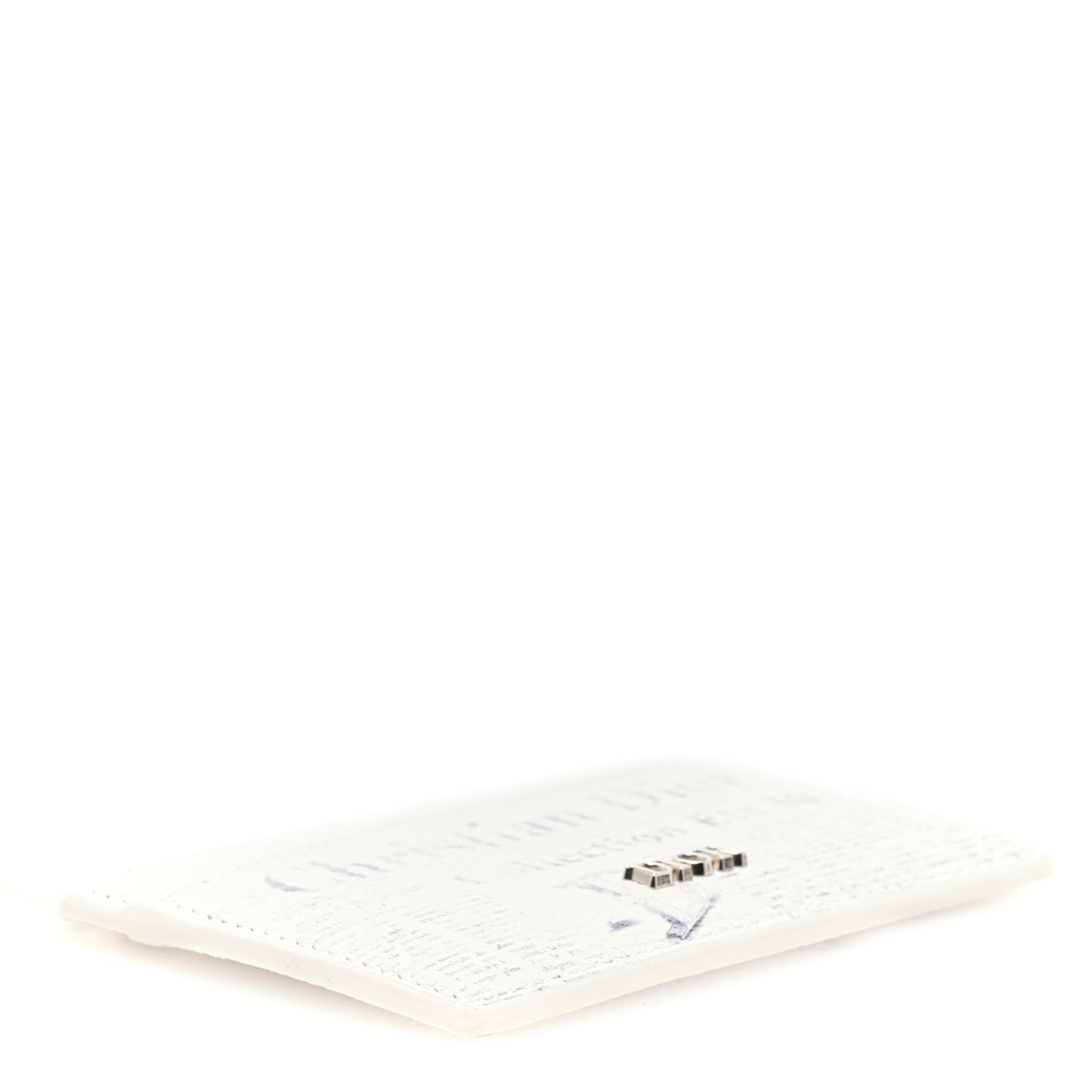 X DANIEL ARSHAM Grained Calfskin Newspaper Card Holder White
