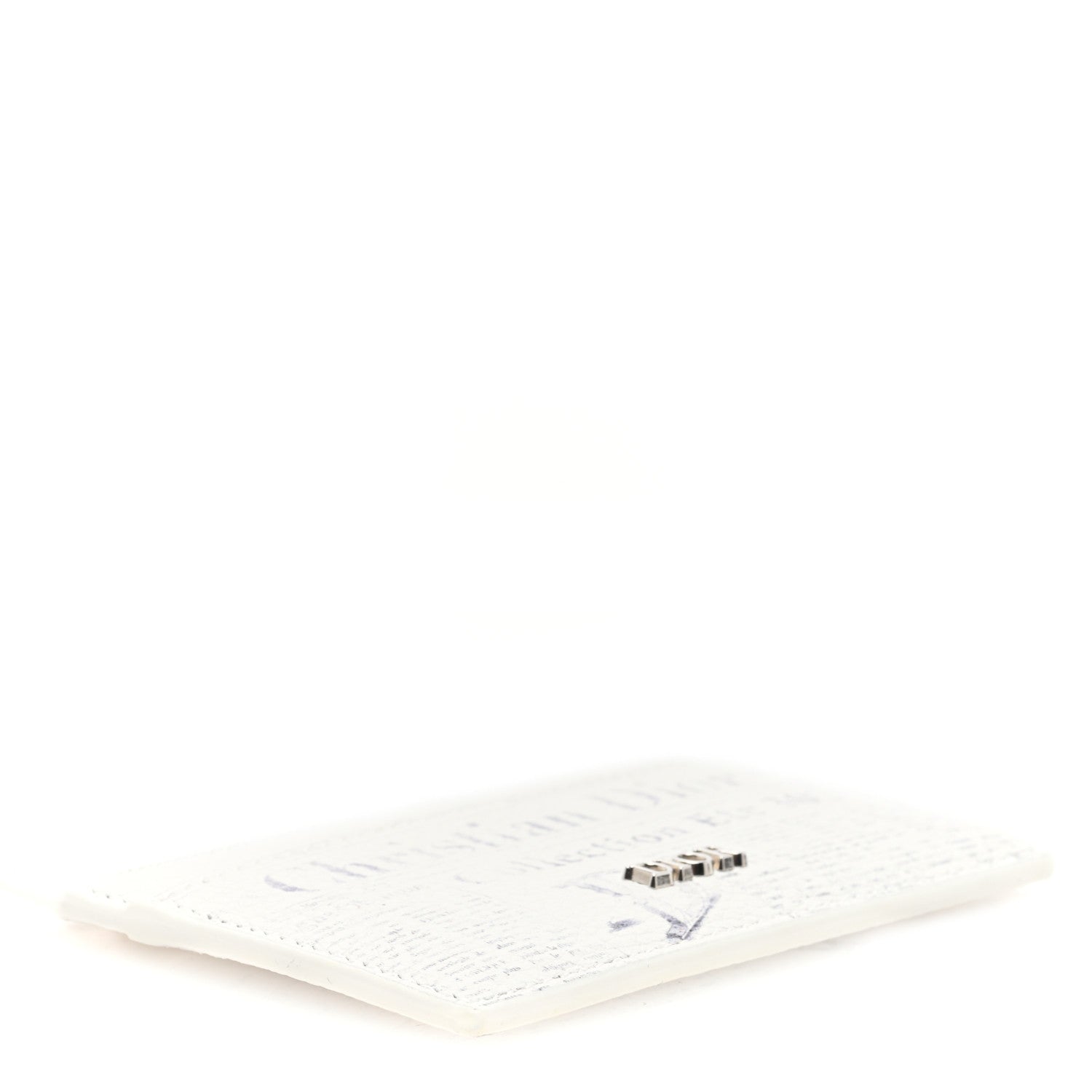 Christian Dior X DANIEL ARSHAM Grained Calfskin Newspaper Card Holder White 4 of 7