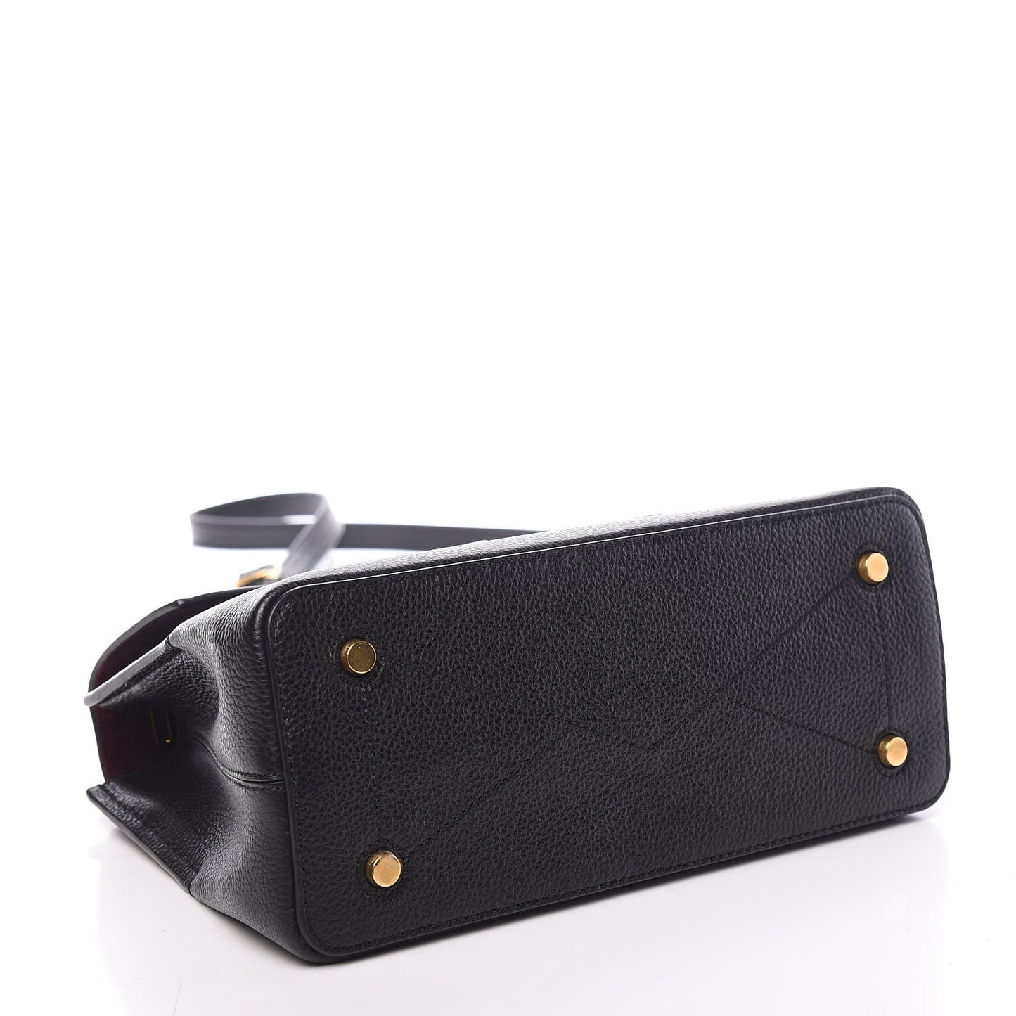 Small Classic Grain Calfskin Mini Seaton Black