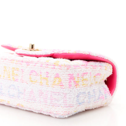Chanel Tweed Quilted Mini Rectangular Flap Pink Multicolor 11 of 12