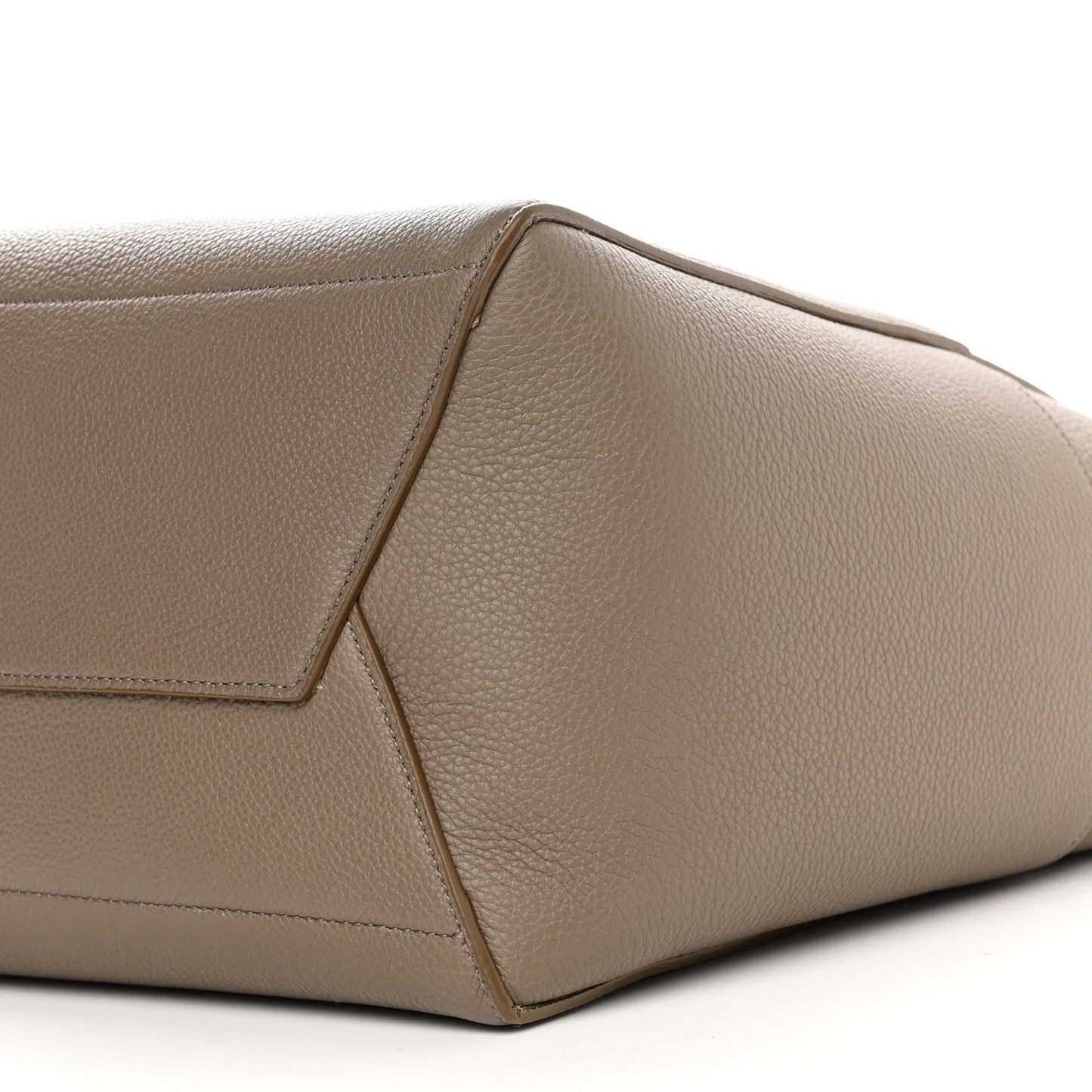 Soft Grained Calfskin Sangle Bucket Bag Taupe