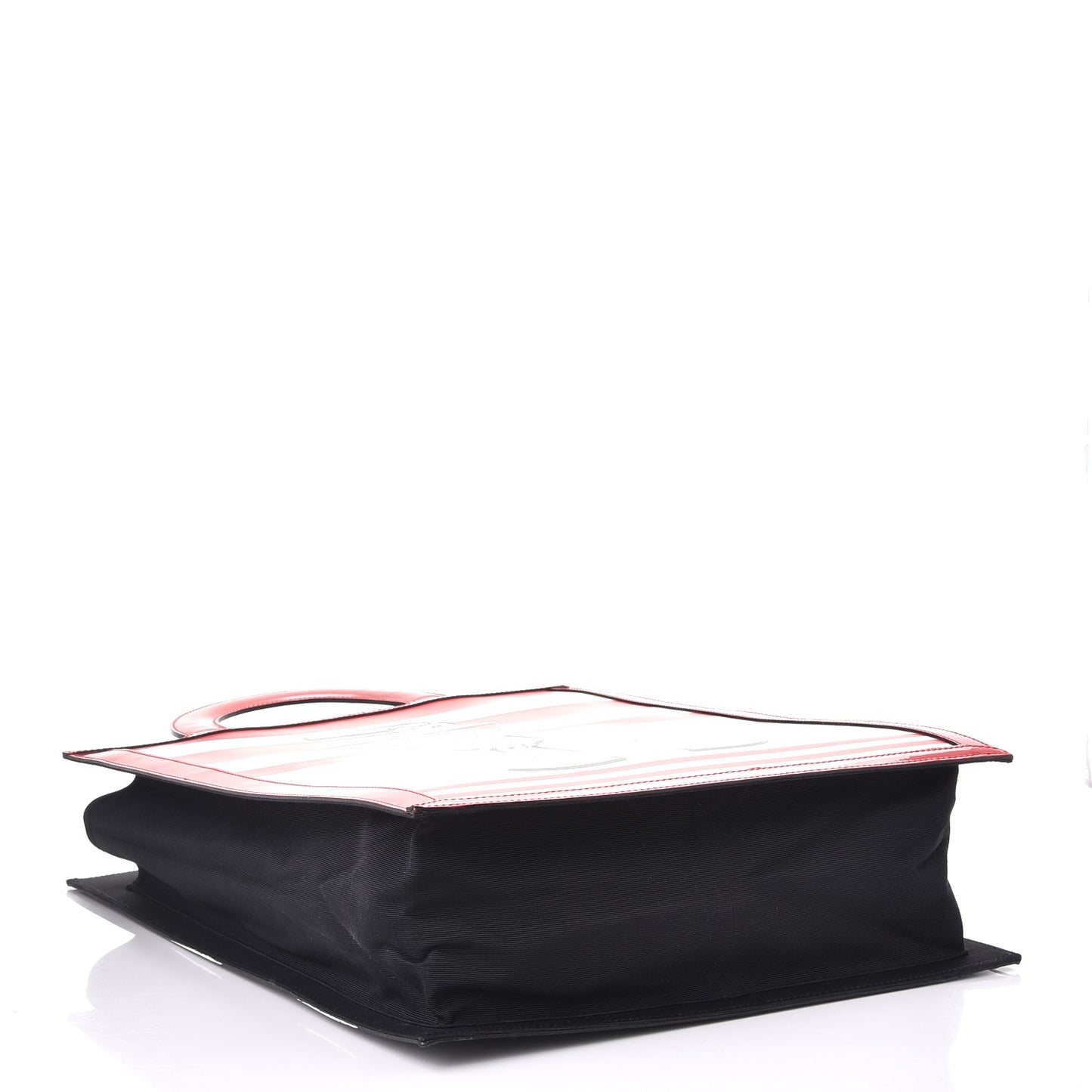 Patent Printed Shopping Tote Red