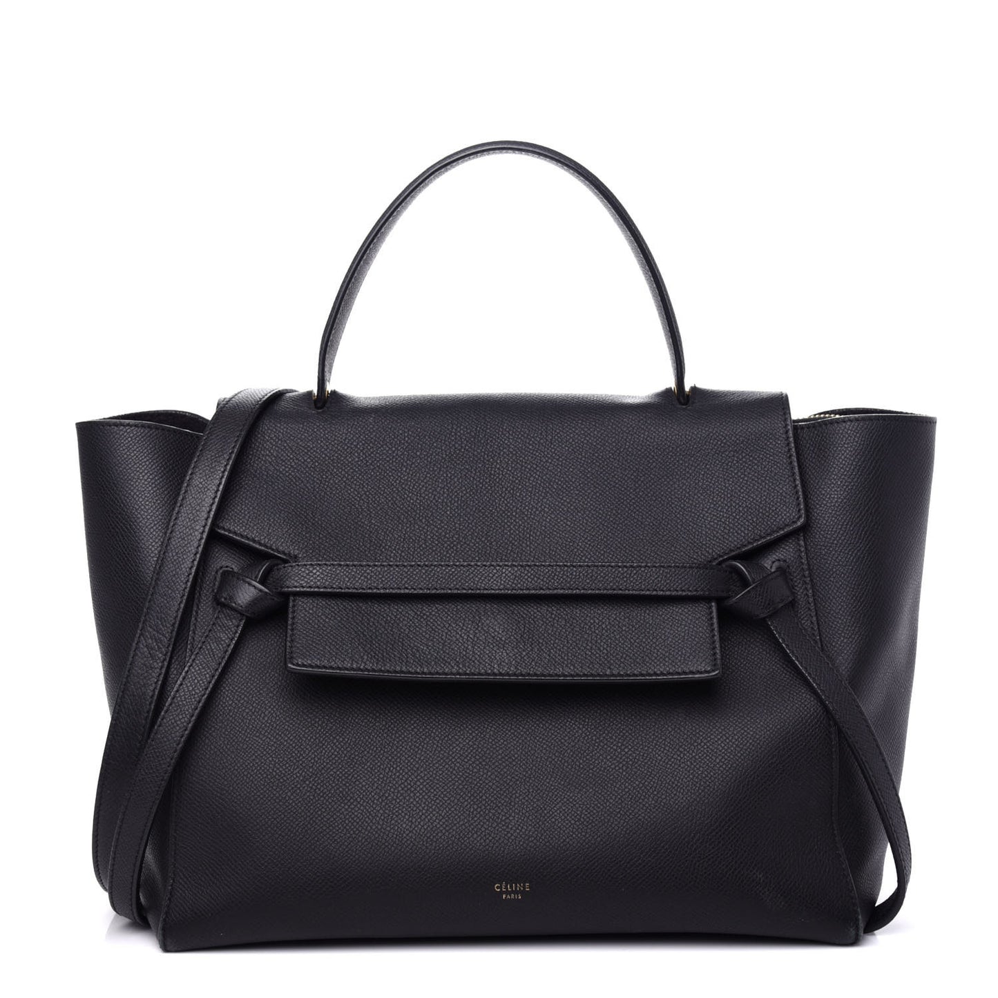 Grained Calfskin Mini Belt Bag Black
