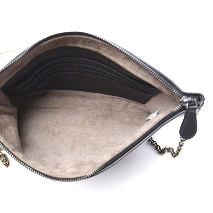 Bottega Veneta Nappa Intrecciato Biletto Chain Crossbody Antique Silver 4 of 9