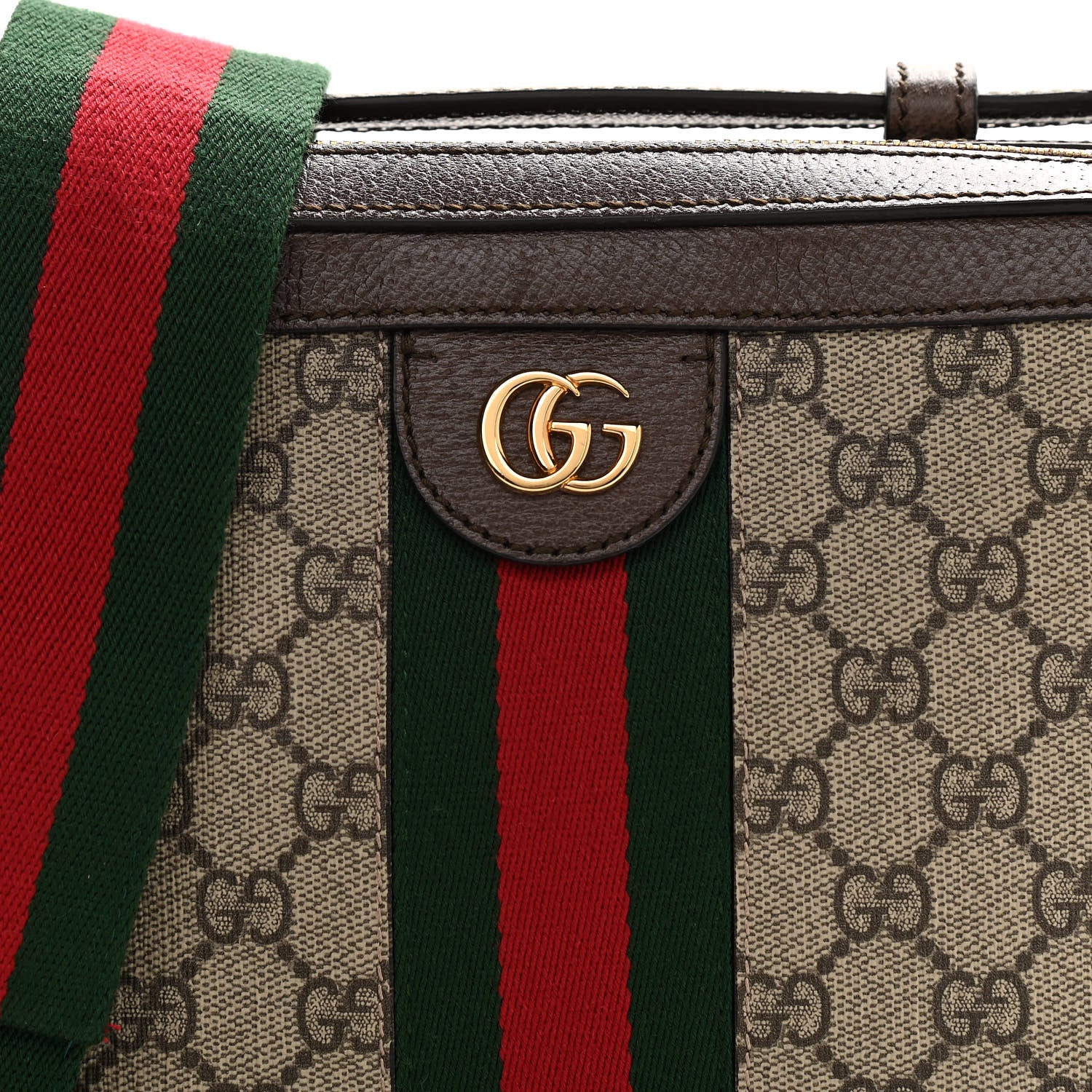 Gucci GG Supreme Web Small Ophidia Top Handle Shoulder Bag Brown 10 of 10