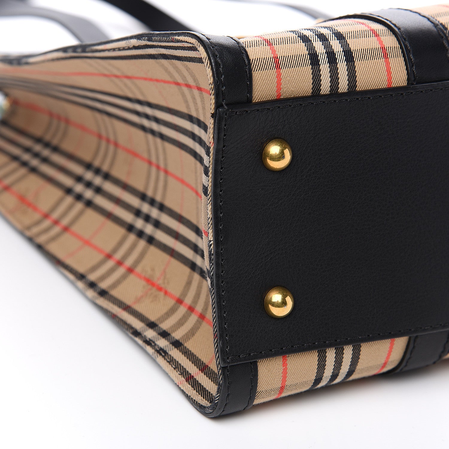 Burberry Calfskin Medium 1983 Knight Check Link Tote Brown 6 of 8
