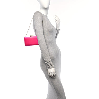 Jimmy Choo Satin Crystal Clemmie Clutch Fuchsia 2 of 10