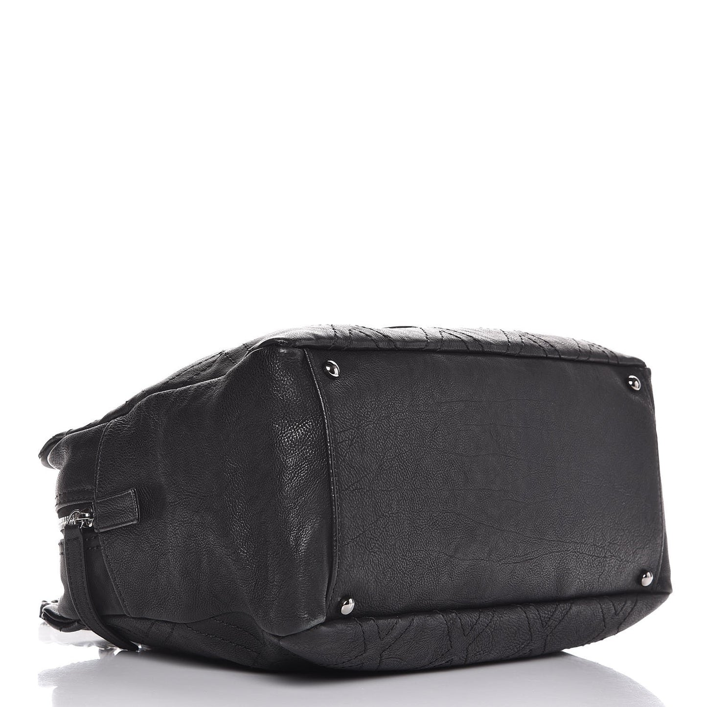 Calfskin Large Diamond Stitch Tote Black