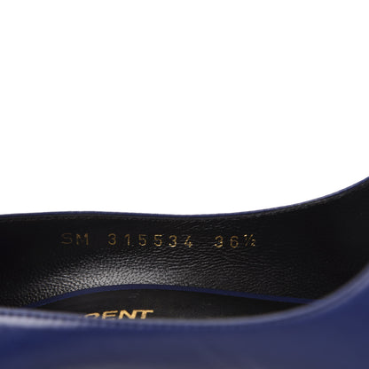 Saint Laurent Calfskin Paris 105 Classic Pumps 36.5 Royal Blue 9 of 10