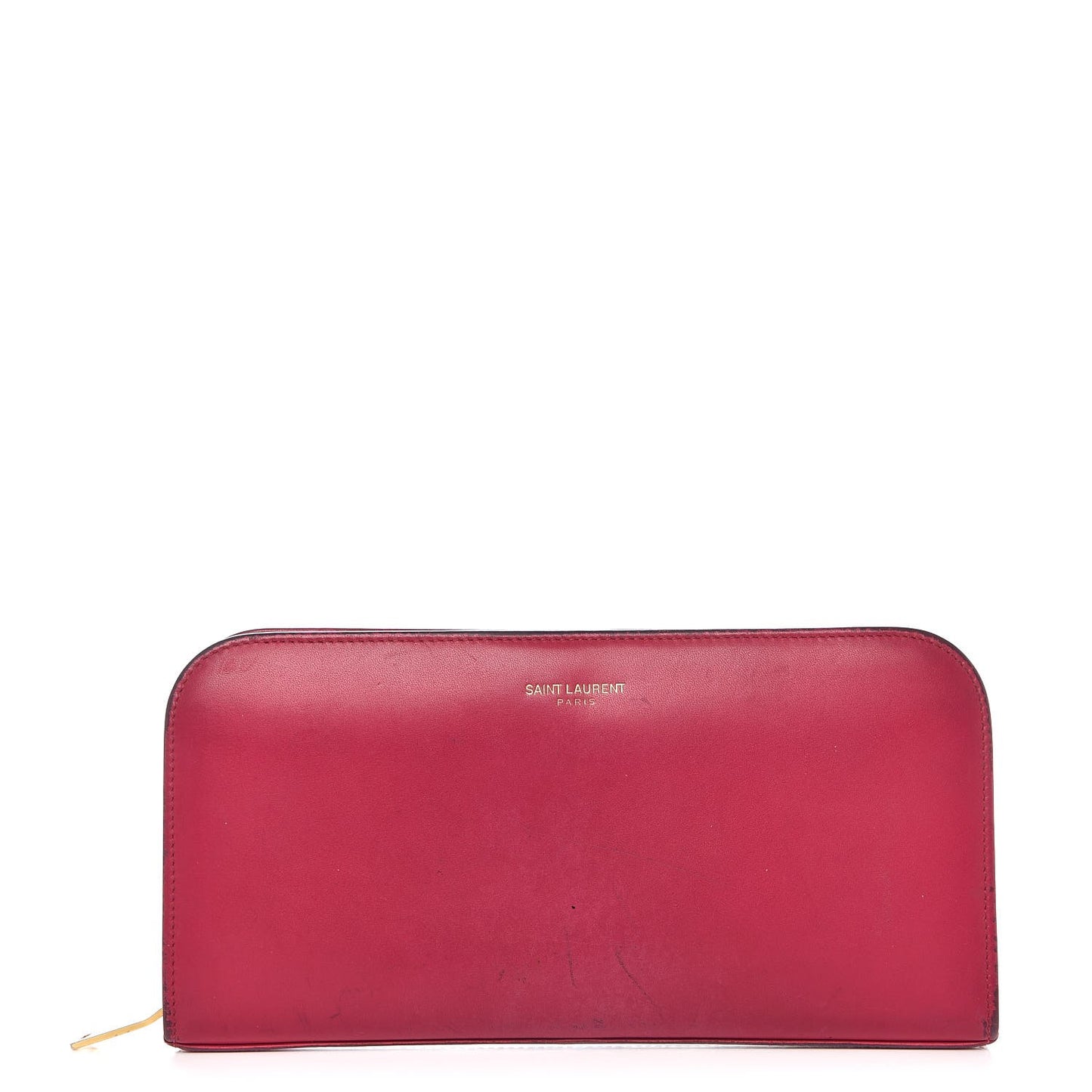 Calfskin Classic Zip Around Continental Wallet Fuchsia