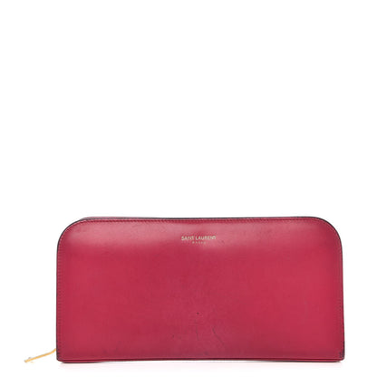 Saint Laurent Calfskin Classic Zip Around Continental Wallet Fuchsia 1 of 13