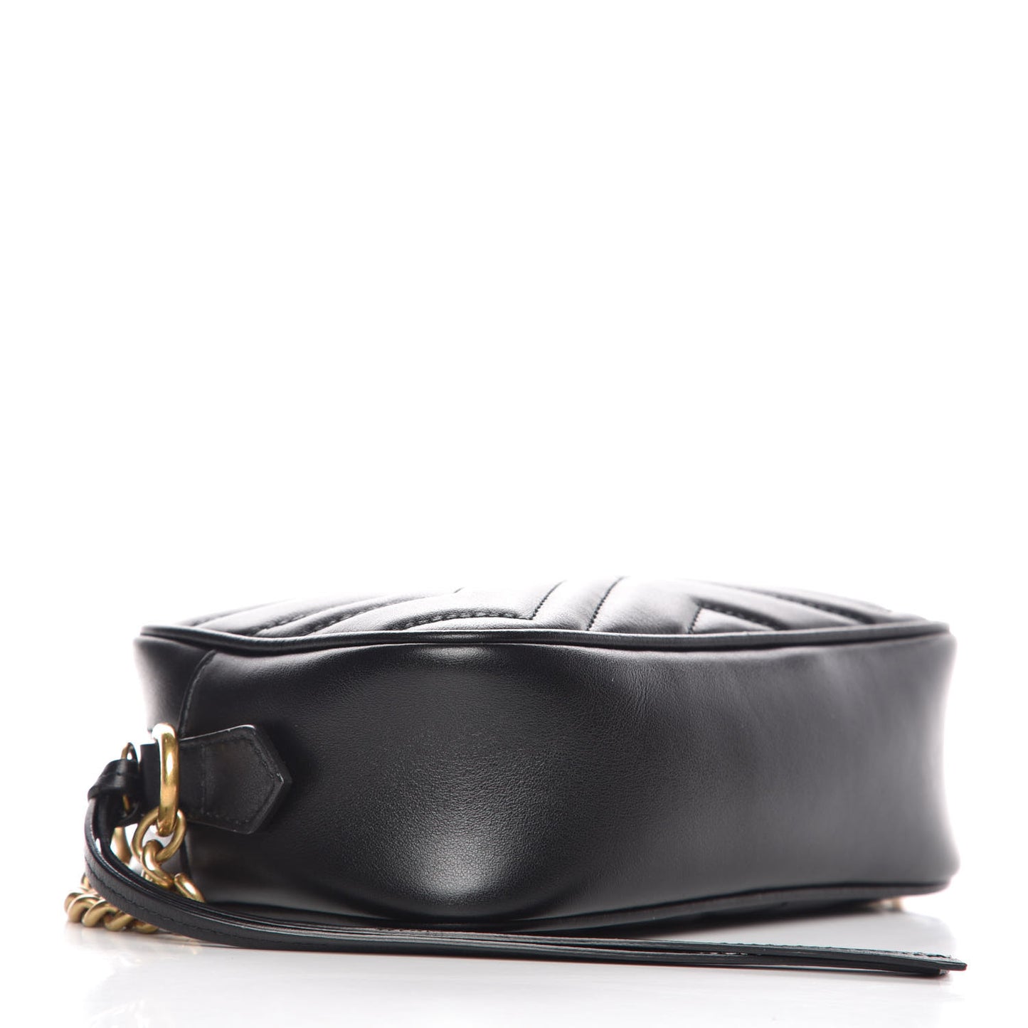 Calfskin Matelasse Mini GG Marmont Chain Shoulder Bag Black