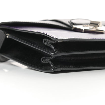 Prada Box Calfskin Shoulder Bag Black Viola 9 of 18