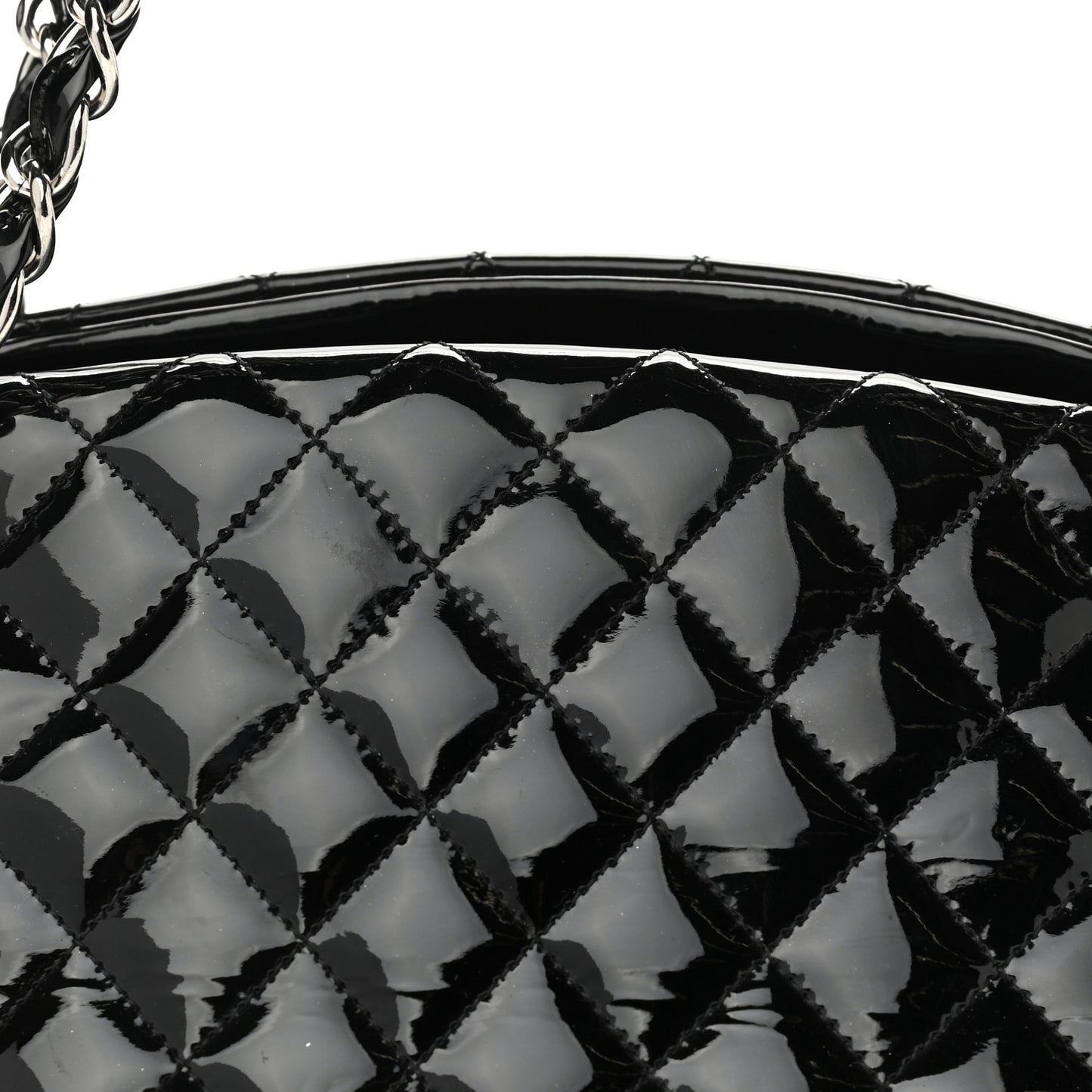 Patent Quilted Medium Just Mademoiselle Black