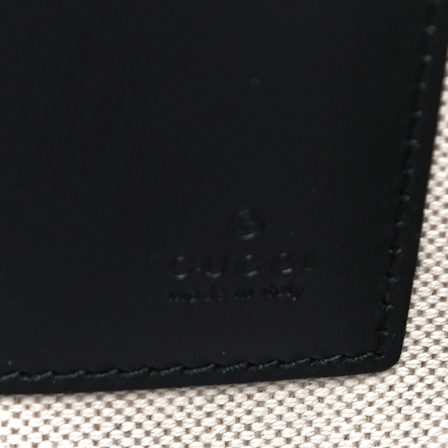 GG Supreme Monogram Blind For Love Wristlet Pouch Black