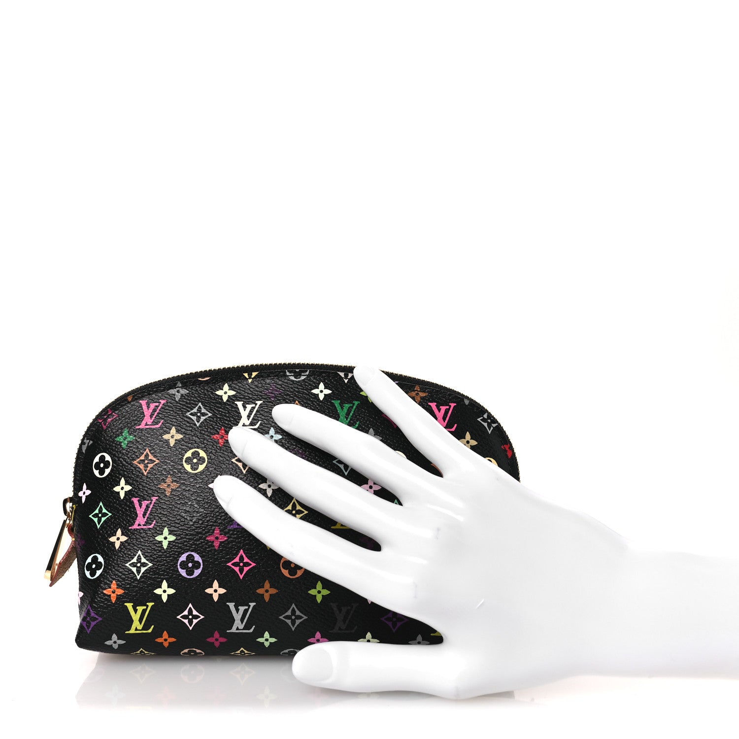 Louis Vuitton Monogram Multicolor Cosmetic Pouch Black Grenade 2 of 9
