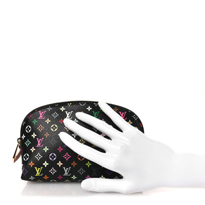 Louis Vuitton Monogram Multicolor Cosmetic Pouch Black Grenade 2 of 9