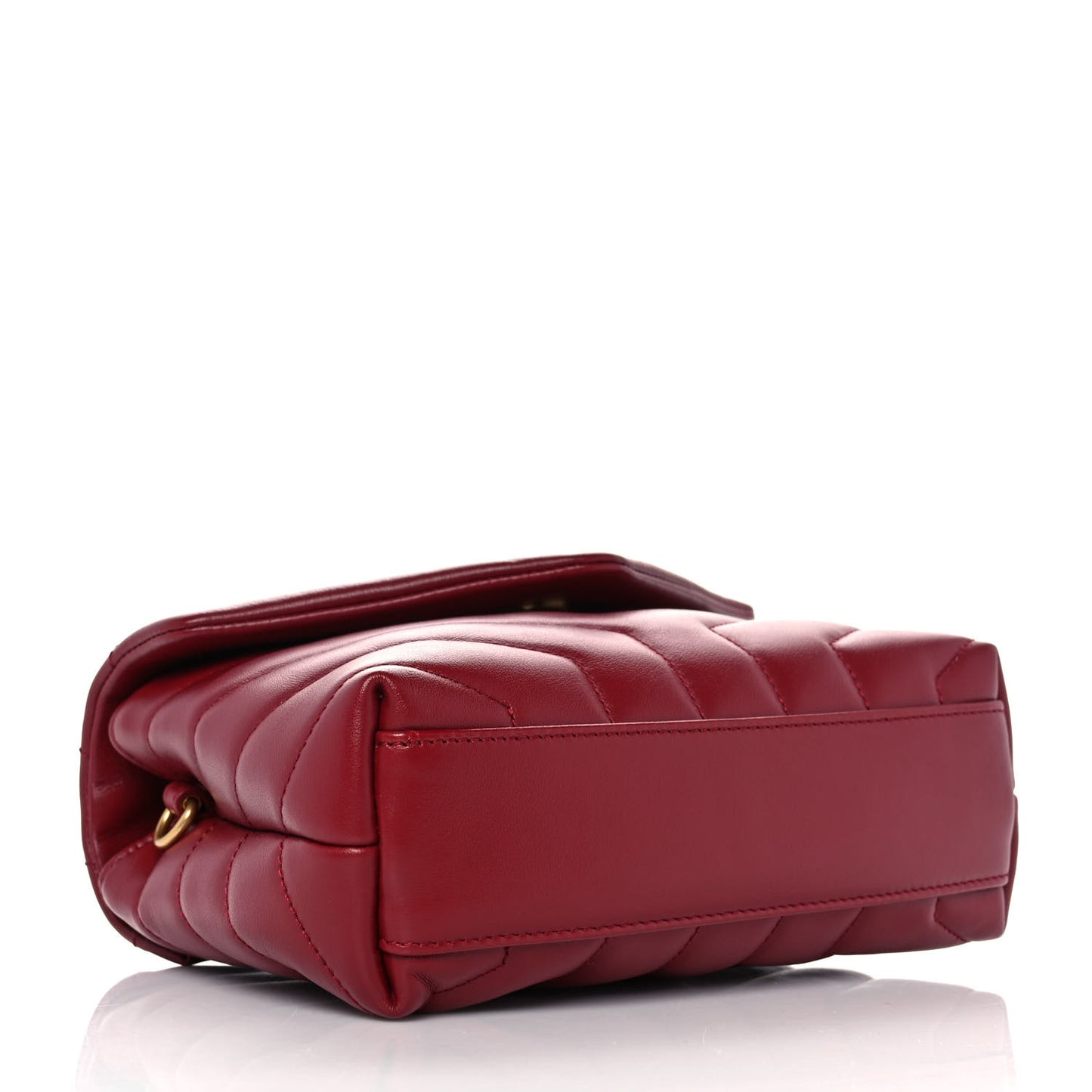 Calfskin Y Quilted Monogram Toy Loulou Crossbody Bag Opyum Red