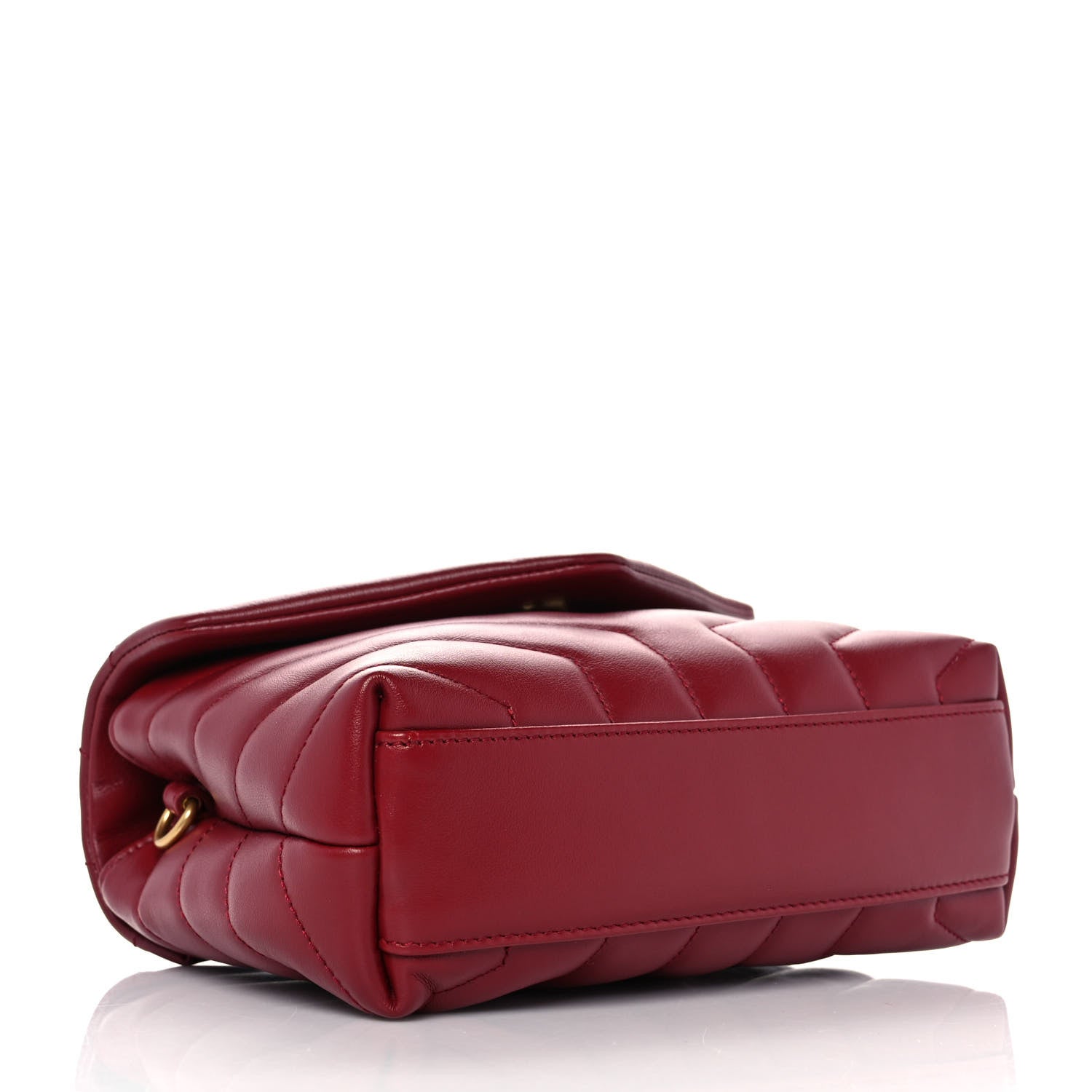 Saint Laurent Calfskin Y Quilted Monogram Toy Loulou Crossbody Bag Opyum Red 3 of 8