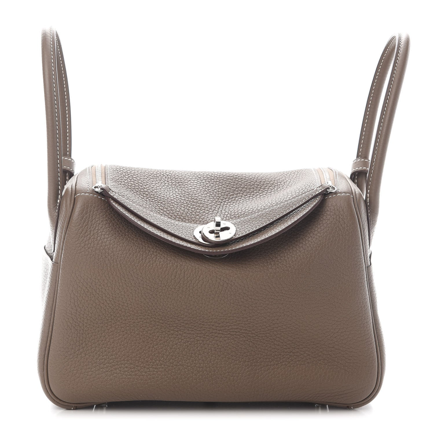 Hermes Taurillon Clemence Lindy 26 Etoupe 1 of 9