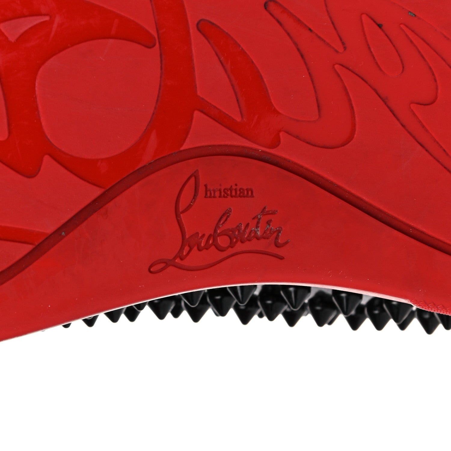 Christian Louboutin Patent Spikes Mens Roller Boat Flats 44 Black 6 of 14