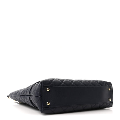 Chanel Caviar Quilted Rolled Up Tote Navy 4 of 10