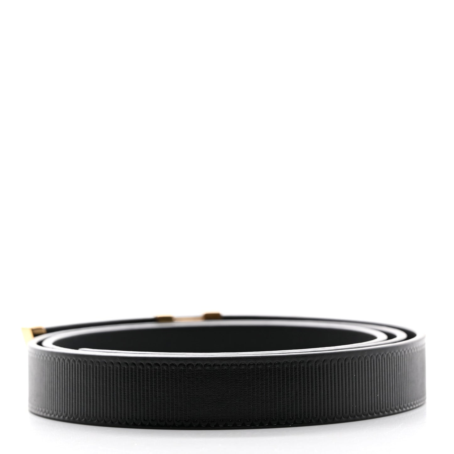 Calfskin Embossed LV Initiales Belt 85 34 Black
