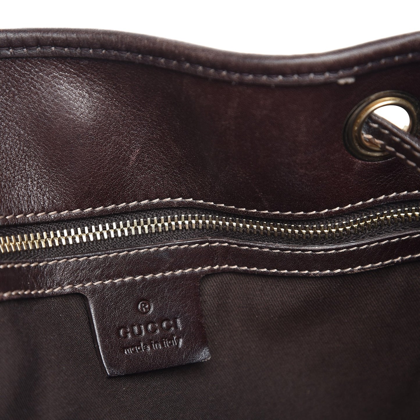 Monogram Peggy Braided Tote Dark Brown