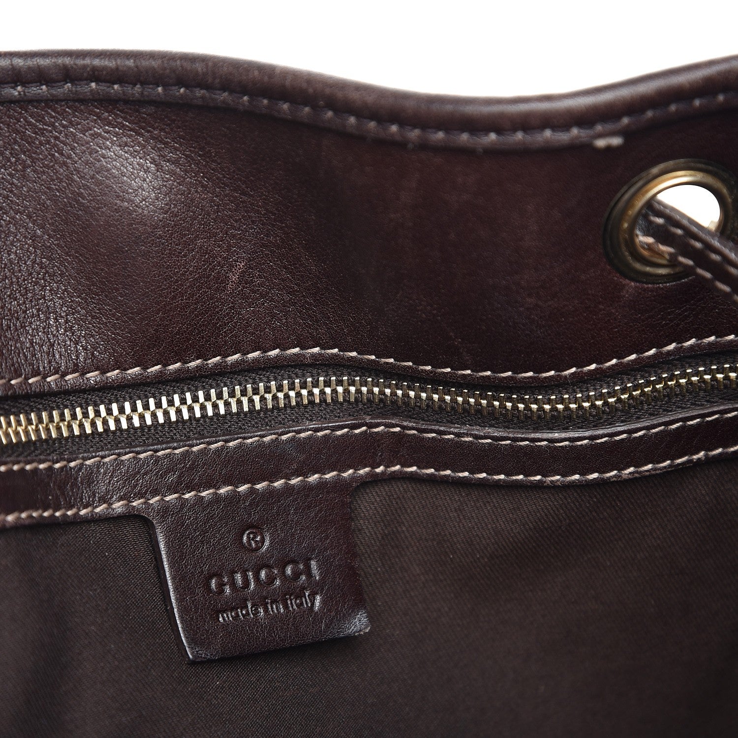 Gucci Monogram Peggy Braided Tote Dark Brown 12 of 12
