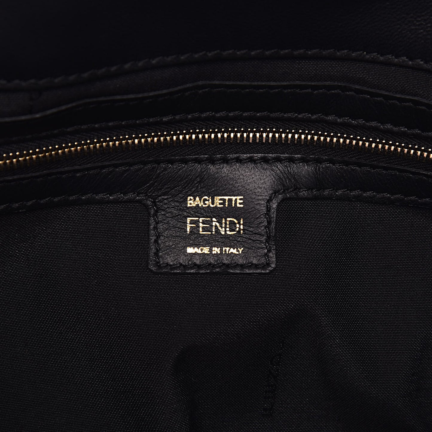 Nappa FF 1974 Embossed Baguette Black