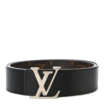Louis Vuitton Calfskin Monogram 30mm LV Initiales Reversible Belt 80 32 Black 1 of 10