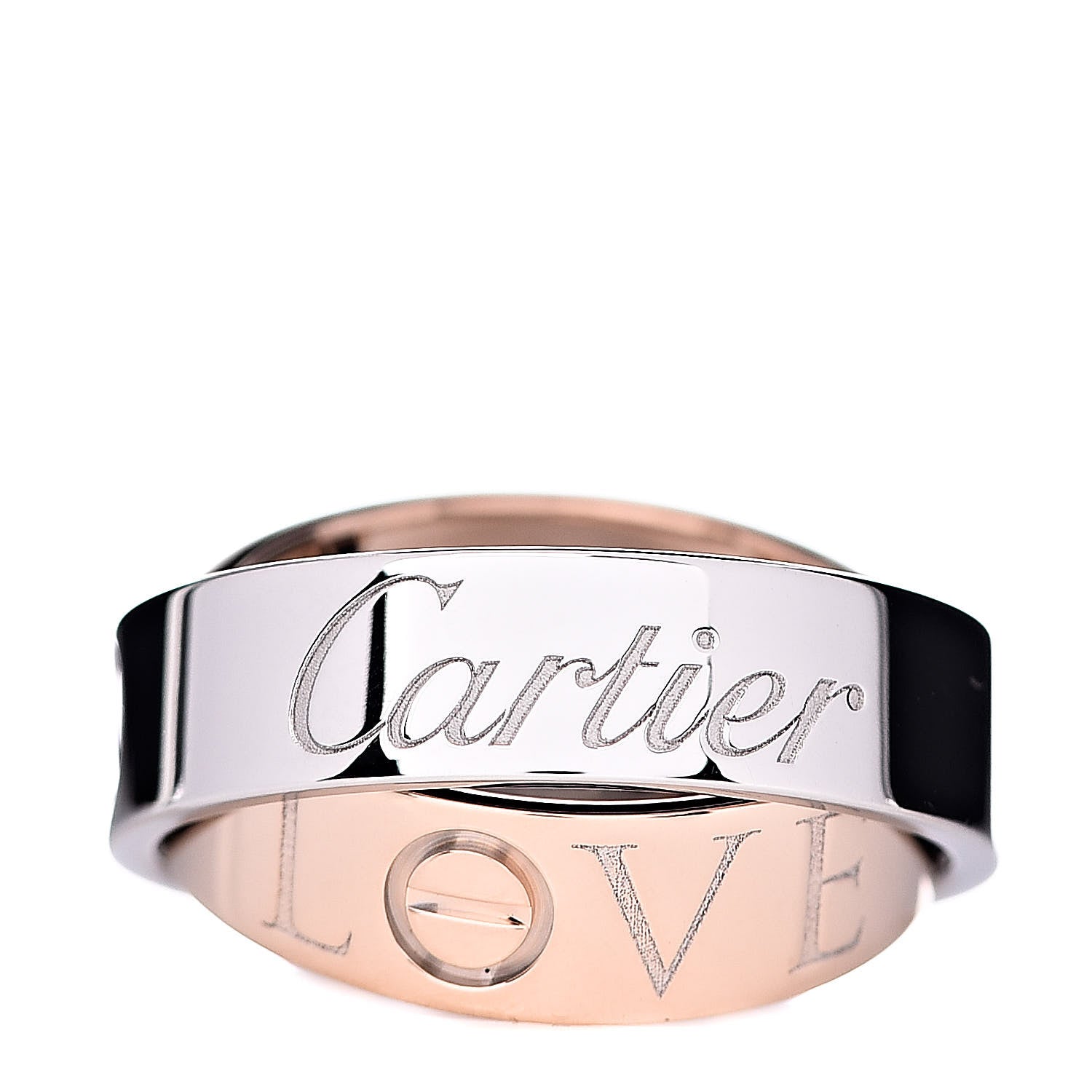 Cartier 18K White Pink Gold 5.5mm Astro LOVE Ring 49 4.75 1 of 5