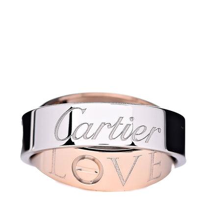 Cartier 18K White Pink Gold 5.5mm Astro LOVE Ring 49 4.75 1 of 5