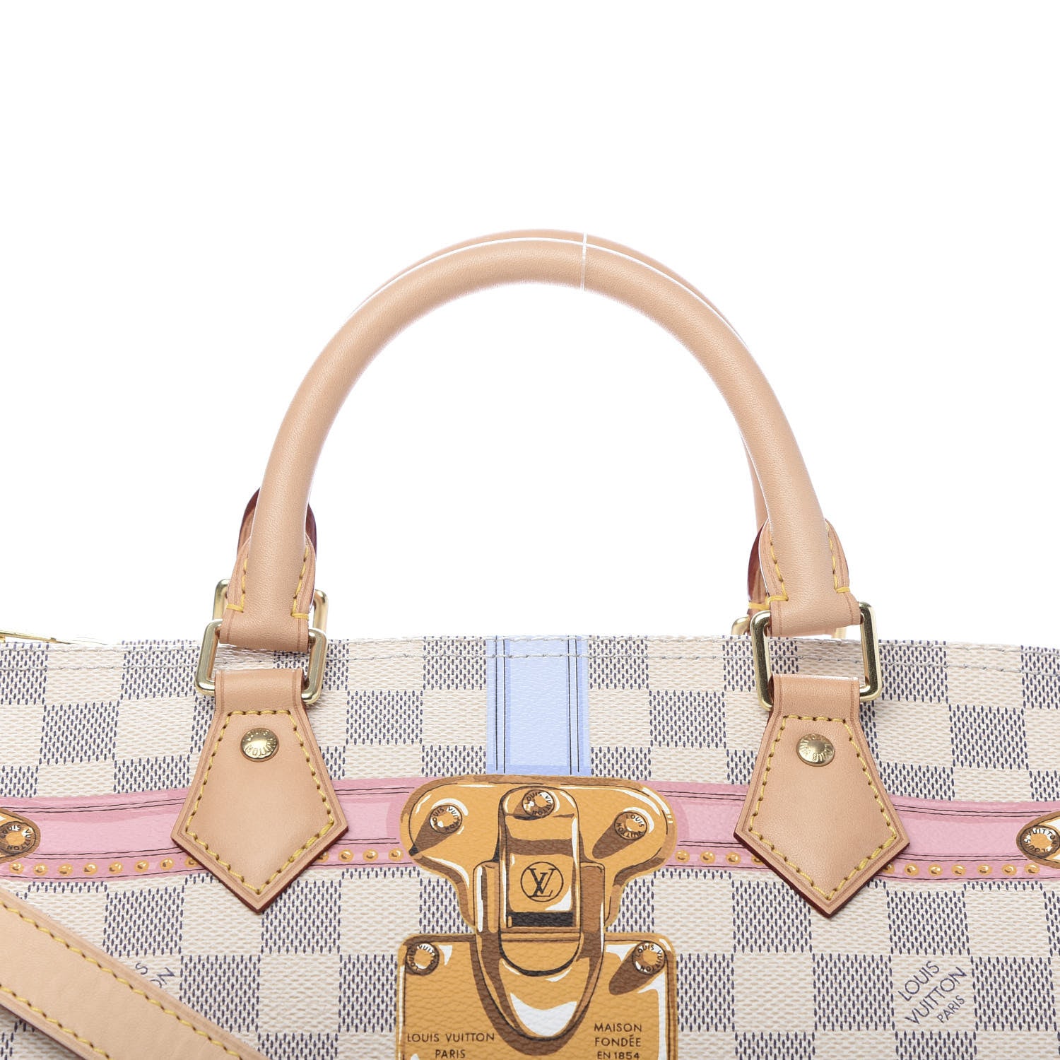 Louis Vuitton Damier Azur Summer Trunks Speedy Bandouliere 30 11 of 11
