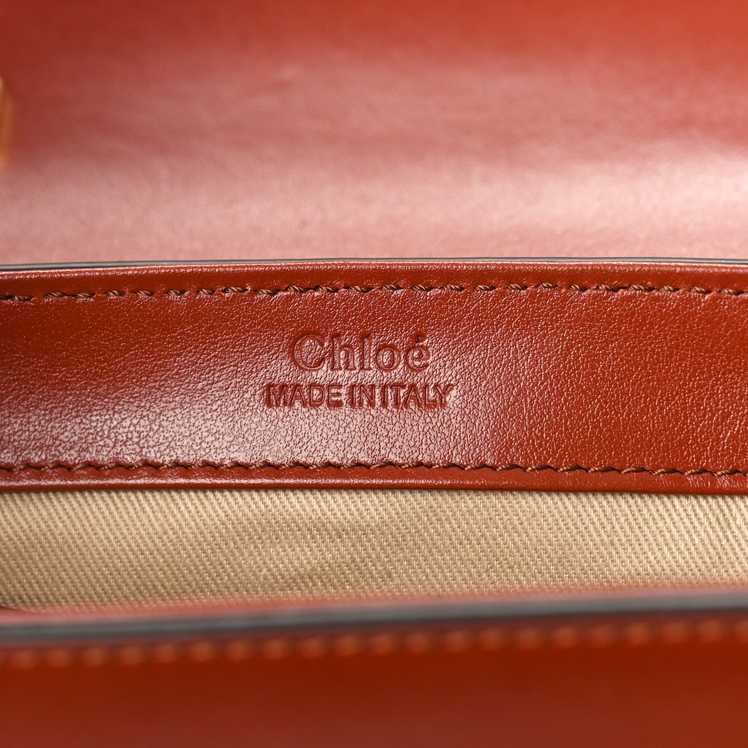 Chloe Shiny Calfskin Suede Mini C Double Carry Brown 6 of 8