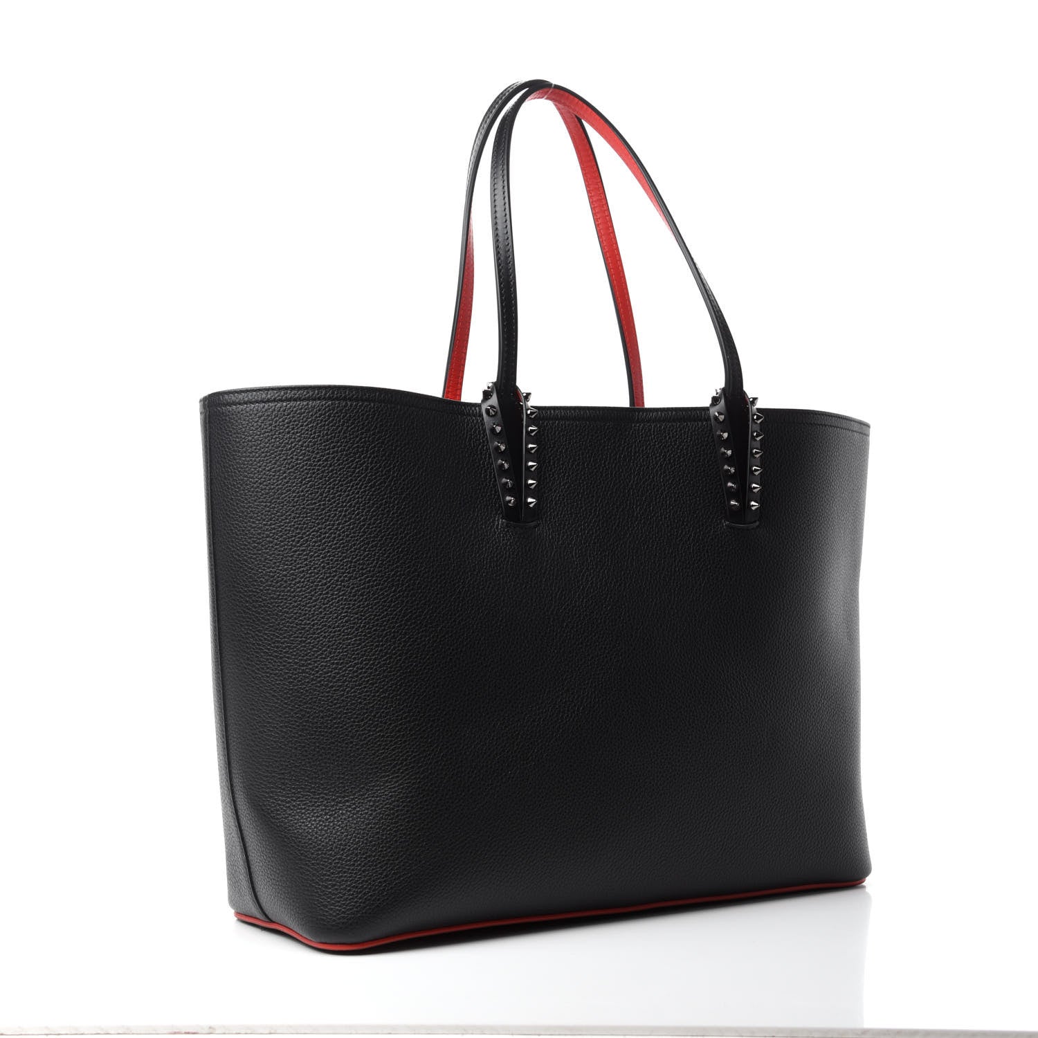 Christian Louboutin Calfskin Spikes East West Cabata Tote Black 3 of 10