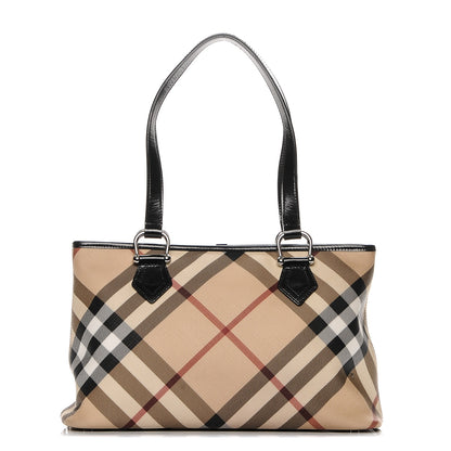 Burberry Supernova Check Stanton Tote Black 1 of 7