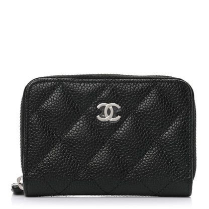 Chanel Caviar Quilted Zip Coin Purse Black 1 of 7