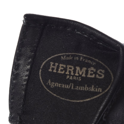 Hermes Lambskin Soya Kelly Lock Gloves 8.5 Black 3 of 4