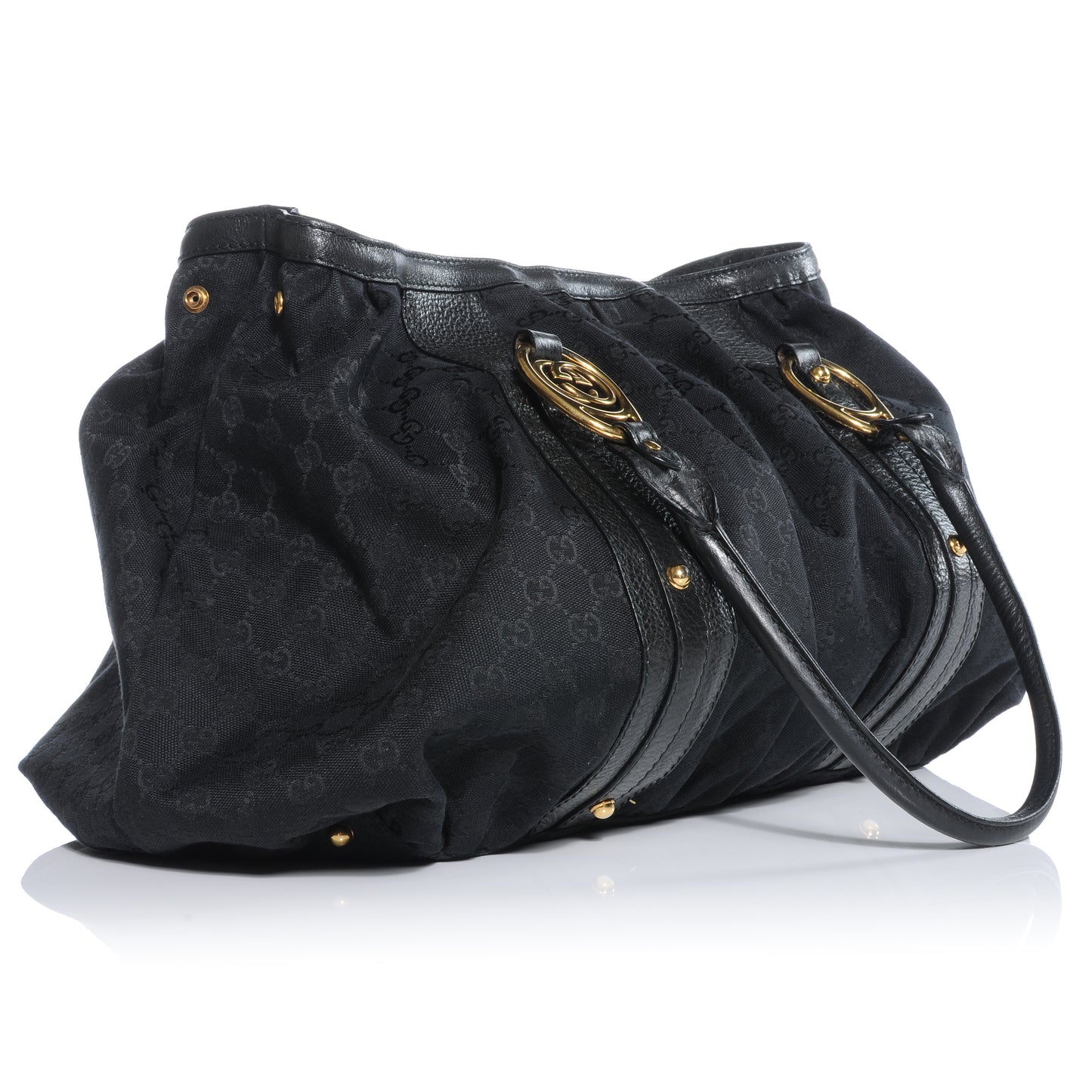 Monogram Medium Interlocking Tote Black
