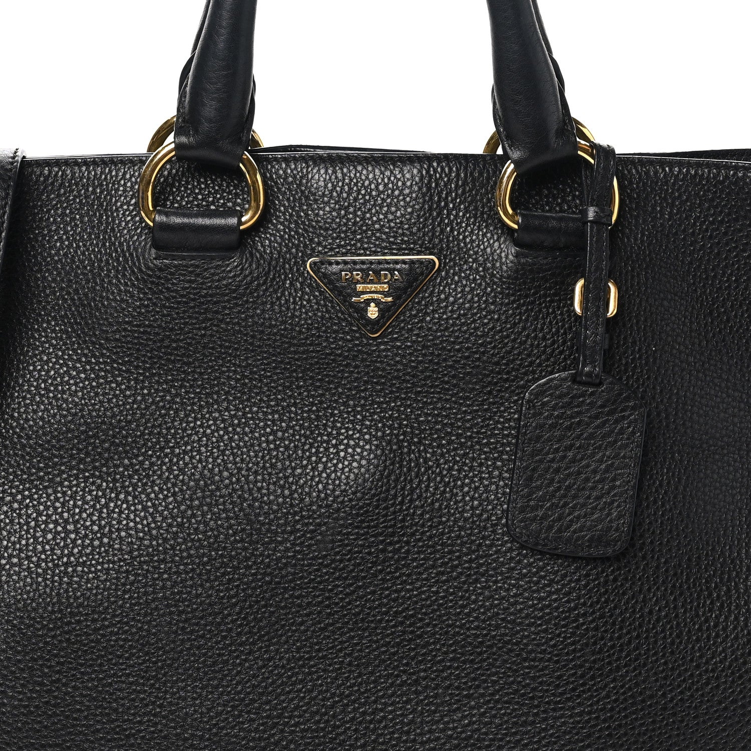 Prada Vitello Daino Shopping Tote Black 7 of 9