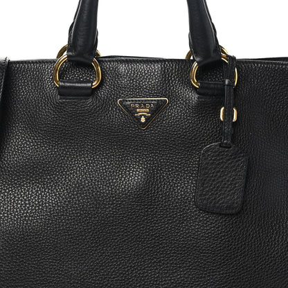 Prada Vitello Daino Shopping Tote Black 7 of 9