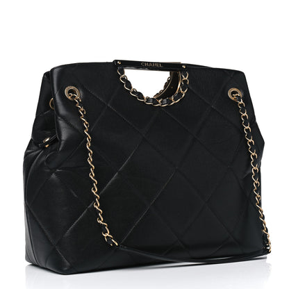 Chanel Caviar Quilted Large A Real Catch Shopping Bag Black 2 of 14