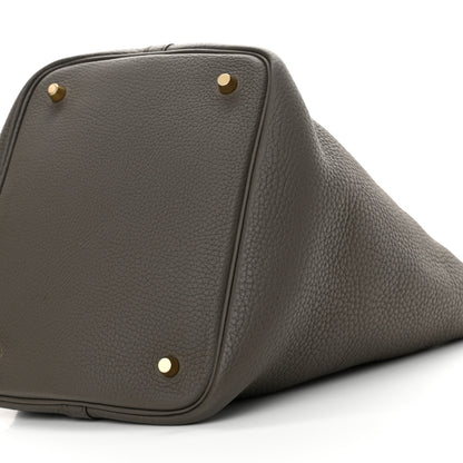 Hermes Taurillon Clemence Picotin Lock 22 MM Etain 10 of 10