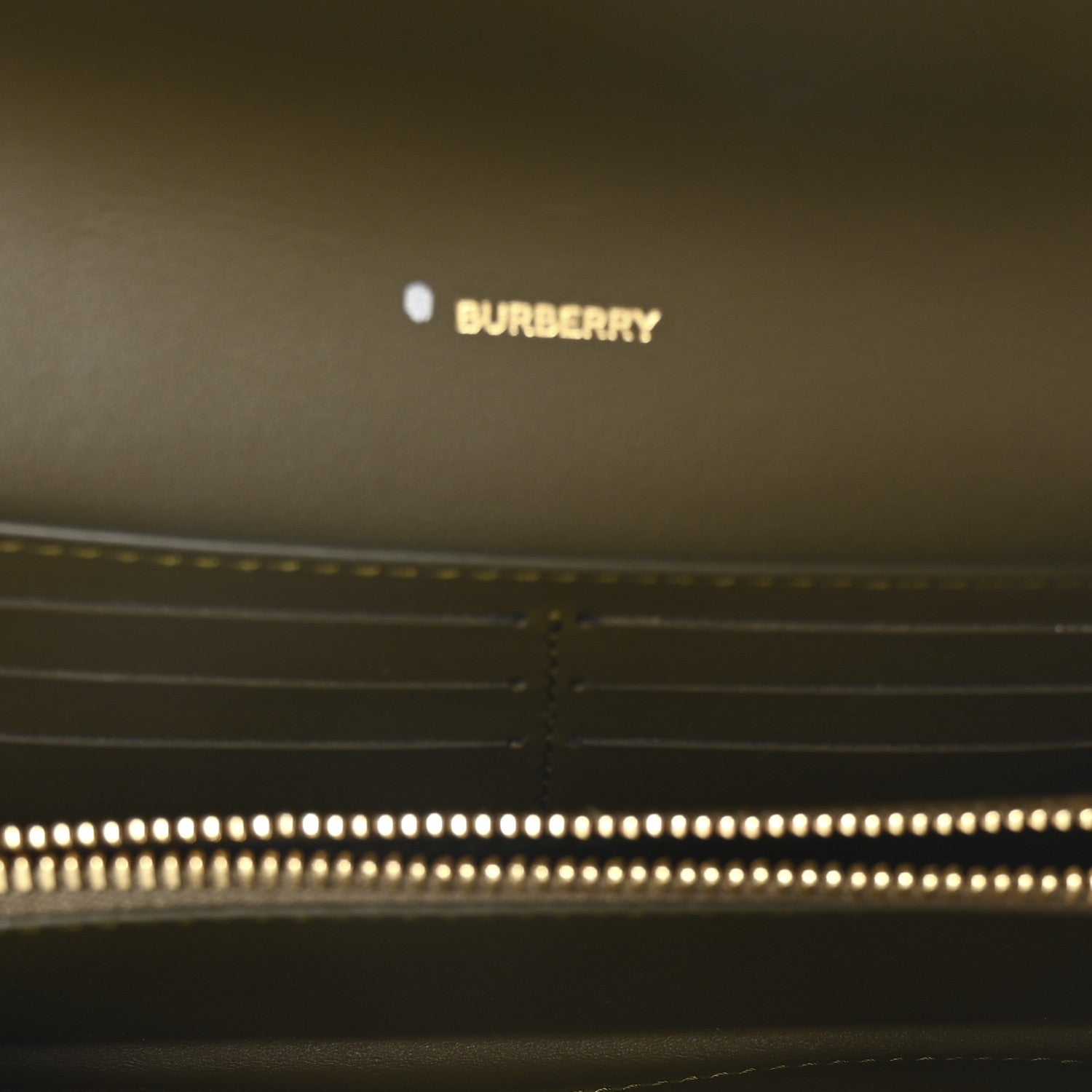 Burberry Halton Vintage Check Continental Wallet Olive Green 5 of 9