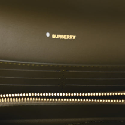 Burberry Halton Vintage Check Continental Wallet Olive Green 5 of 9