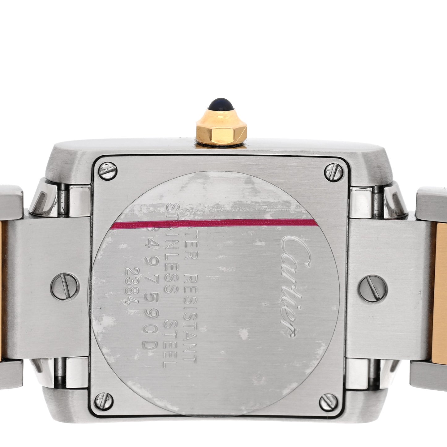 Stainless Steel 18K Yellow Gold 20mm Tank Francaise Quartz Watch
